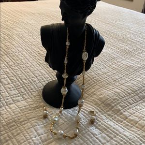 Long necklace and earring set